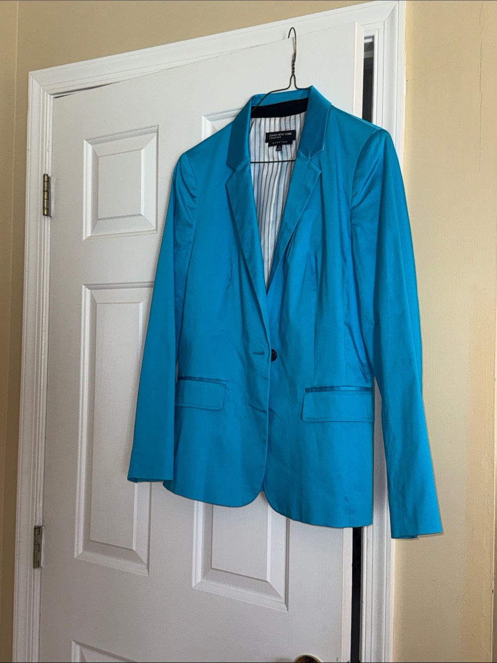 Jones New York Bright Teal Single-Button Blazer